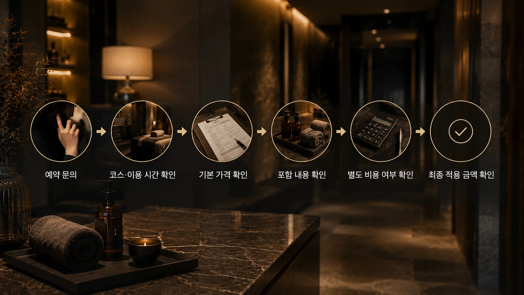 강남 안마 예약 전 기본 가격과 추가 비용 및 최종 적용 금액 확인 순서